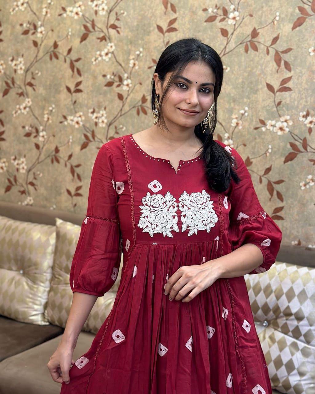Premium Cotton A line Kurti set