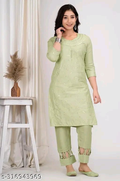 Rayon Kurta Pant with juti