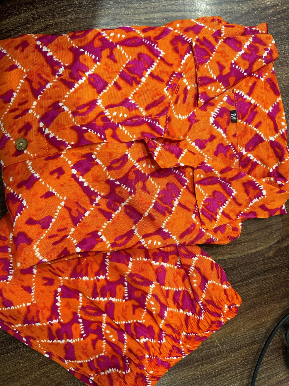 New Printed Rayon Top & Bottom Set
