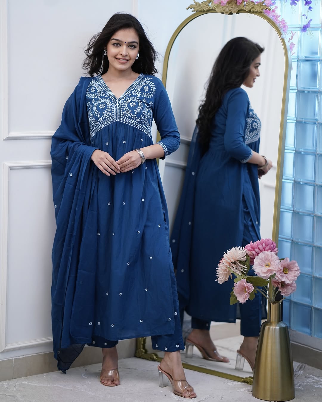 Elegant Alia Kurta Set with Full Embroider