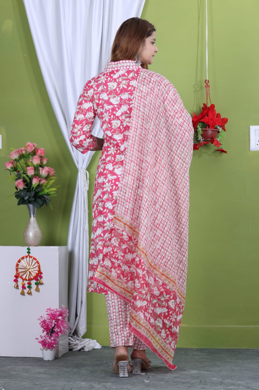 Elegant Kurti & Pant Set with Handwork